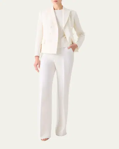 Akris Linen-Wool Straight-Leg Trousers | Thumbnail 2 Akris Linen-Wool Straight-Leg Trousers | Thumbnail 2