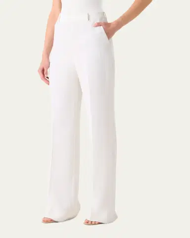 Akris Linen-Wool Straight-Leg Trousers | Thumbnail 4 Akris Linen-Wool Straight-Leg Trousers | Thumbnail 4
