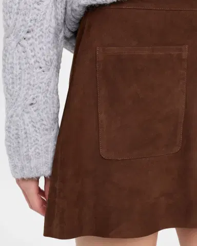 Tanya Taylor Fran Suede Mini Skirt | Thumbnail 5