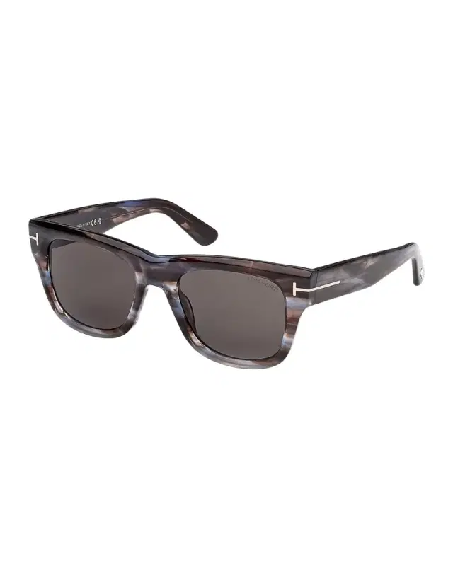 Tom Ford Finn-02 Acetate Rectangular Sunglasses