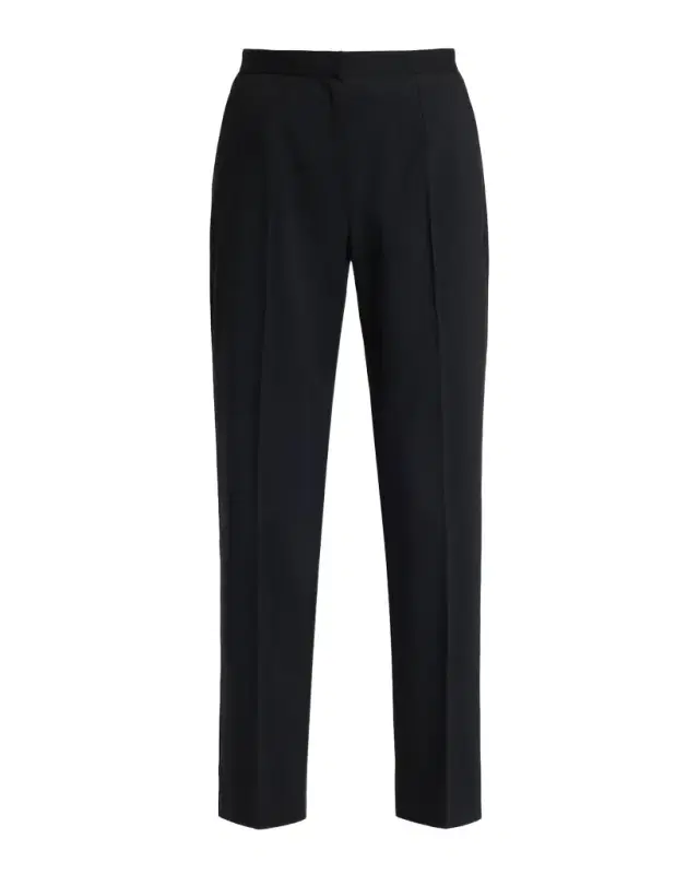 Stretch Wool Slim-Leg Ankle Pants