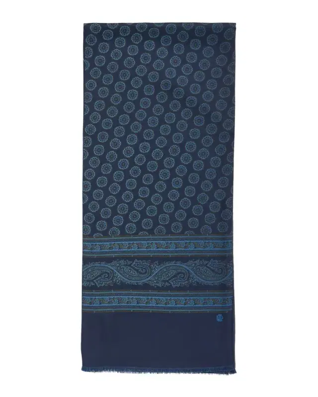 Men 's Mulberry Silk Medallion Scarf