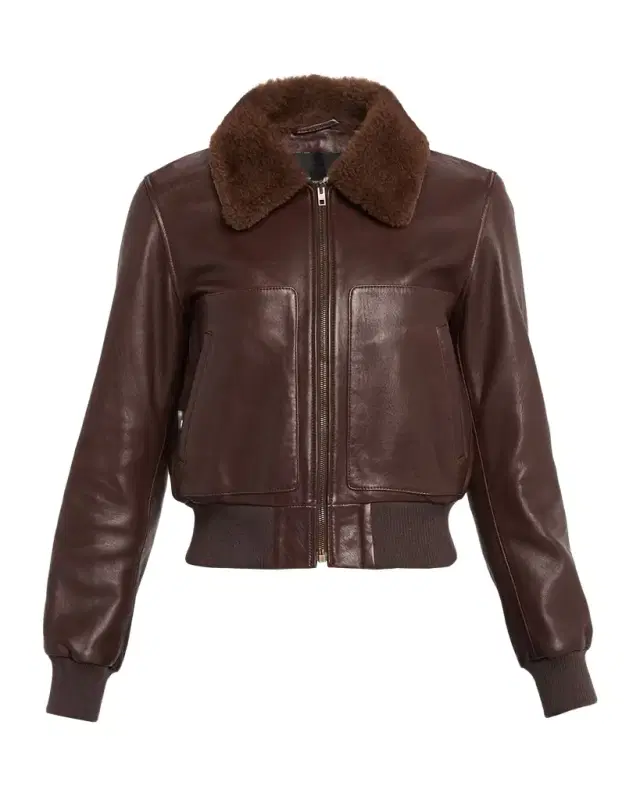 Tom Lamb Shearling And Leather Aviator Jacket