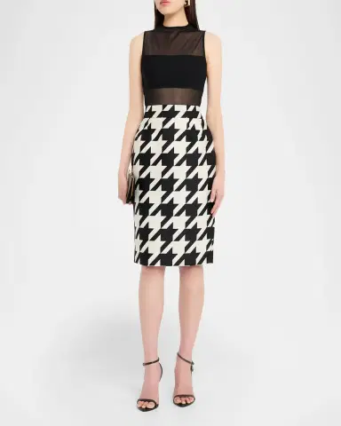 LaQuan Smith Houndstooth Pencil Skirt | Thumbnail 2 LaQuan Smith Houndstooth Pencil Skirt | Thumbnail 2