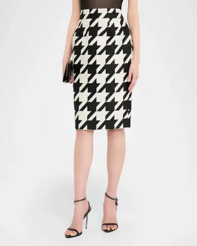 LaQuan Smith Houndstooth Pencil Skirt | Thumbnail 4 LaQuan Smith Houndstooth Pencil Skirt | Thumbnail 4