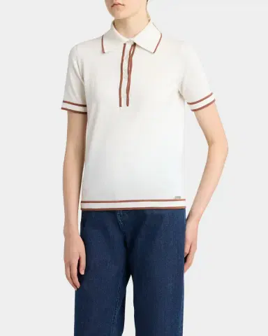 Kiton Short-Sleeve Rib Knit Polo Shirt | Thumbnail 4 Kiton Short-Sleeve Rib Knit Polo Shirt | Thumbnail 4