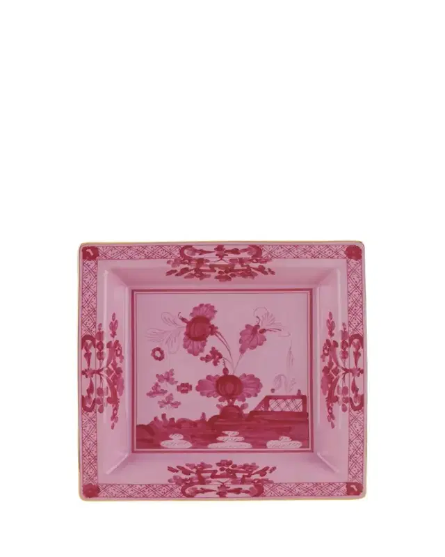 GINORI 1735 Porpora Squared Porcelain Tray, 9.6"