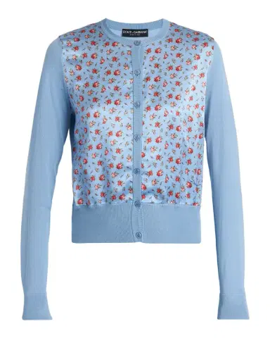 Dolce & Gabbana Rose Bouquets-Print Silk Satin Cardigan | Thumbnail 1
