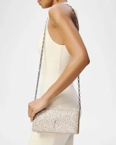 Christian Louboutin Bettina Clutch Bag in Strass & Pearly Suede | Thumbnail 2 Christian Louboutin Bettina Clutch Bag in Strass & Pearly Suede | Thumbnail 2