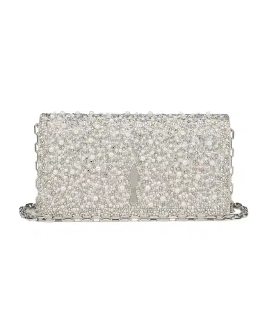 Christian Louboutin Bettina Clutch Bag in Strass & Pearly Suede | Thumbnail 1 Christian Louboutin Bettina Clutch Bag in Strass & Pearly Suede | Thumbnail 1