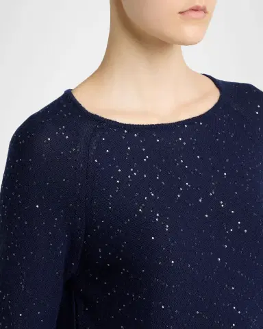 Kiton Shimmering Wool Knit Crewneck Sweater | Thumbnail 5 Kiton Shimmering Wool Knit Crewneck Sweater | Thumbnail 5