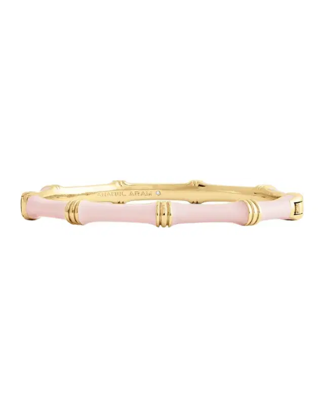 Bamboo Enameled Hinged Bangle