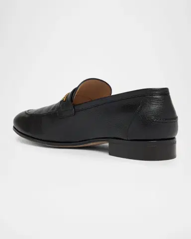 Valentino Garavani Men's Vlogo Signature Chain Kidskin Loafers | Thumbnail 2 Valentino Garavani Men's Vlogo Signature Chain Kidskin Loafers | Thumbnail 2