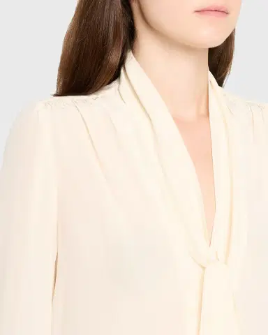 Nili Lotan Colt Neck-Scarf Silk Blouse | Thumbnail 9