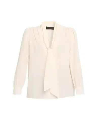 Nili Lotan Colt Neck-Scarf Silk Blouse | Thumbnail 1