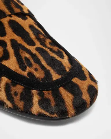 Dolce & Gabbana Men's Leopard-Effect Pony Slippers | Thumbnail 7 Dolce & Gabbana Men's Leopard-Effect Pony Slippers | Thumbnail 7