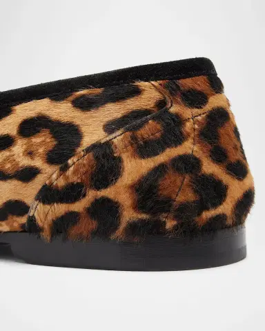 Dolce & Gabbana Men's Leopard-Effect Pony Slippers | Thumbnail 8 Dolce & Gabbana Men's Leopard-Effect Pony Slippers | Thumbnail 8