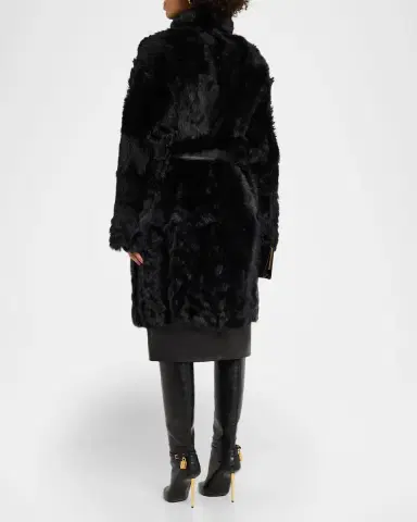 Yves Salomon Toscana Shearling Lamb Coat | Thumbnail 3