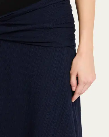 Victoria Beckham Twisted Cotton Plisse Midi Handkerchief Skirt | Thumbnail 5 Victoria Beckham Twisted Cotton Plisse Midi Handkerchief Skirt | Thumbnail 5