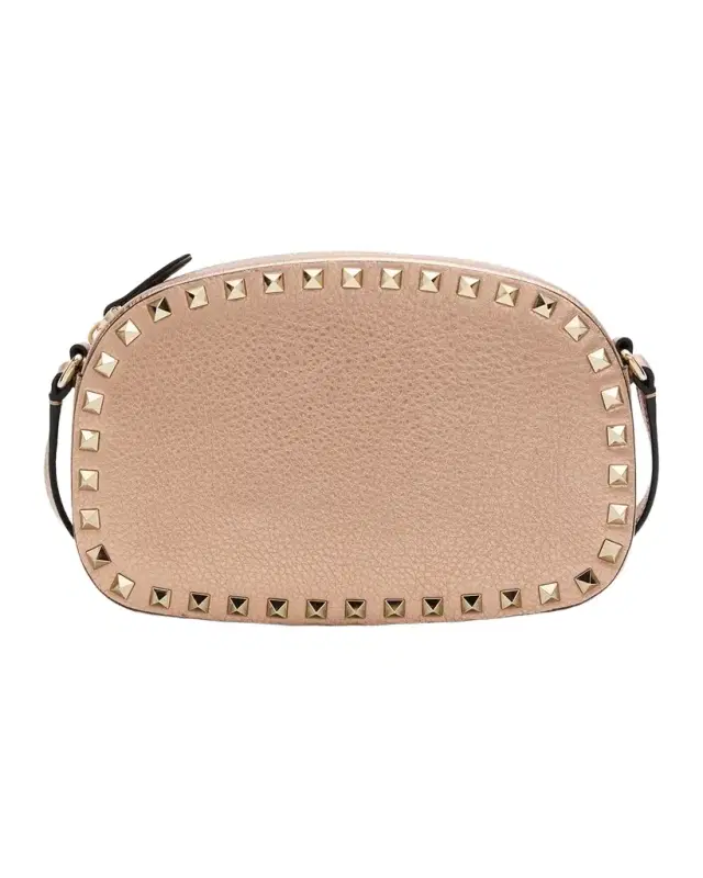 Rockstud Metallic Leather Crossbody Bag