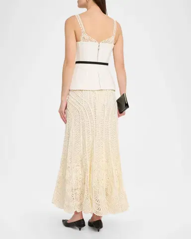 SIMKHAI McKinnon Sleeveless Corseted Lace Gown | Thumbnail 3 SIMKHAI McKinnon Sleeveless Corseted Lace Gown | Thumbnail 3