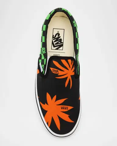 Valentino Garavani x Vans Men's VLogo Checkerboard Textile Slip-On Sneakers | Thumbnail 3 Valentino Garavani x Vans Men's VLogo Checkerboard Textile Slip-On Sneakers | Thumbnail 3