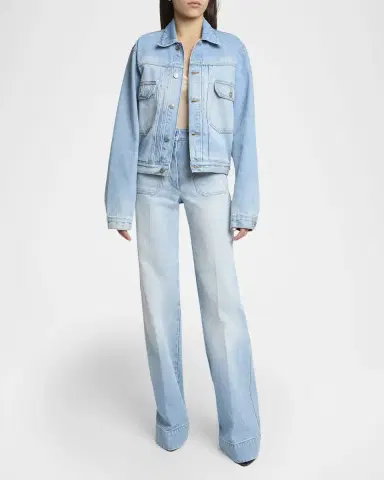 Victoria Beckham Denim Trucker Jacket | Thumbnail 2 Victoria Beckham Denim Trucker Jacket | Thumbnail 2