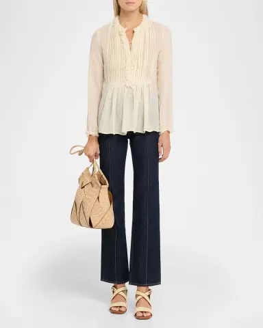 Ulla Johnson Charlotte Woven Leather Shoulder Bag | Thumbnail 5