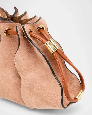 Ulla Johnson Adria Small Pleated Wave Suede Crossbody Bag | Thumbnail 5