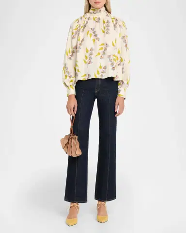 Ulla Johnson Adria Small Pleated Wave Suede Crossbody Bag | Thumbnail 6