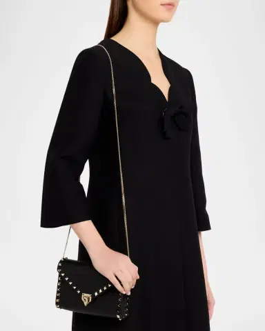 Valentino Garavani Mini Rockstud Grain Leather Clutch Bag | Thumbnail 2 Valentino Garavani Mini Rockstud Grain Leather Clutch Bag | Thumbnail 2