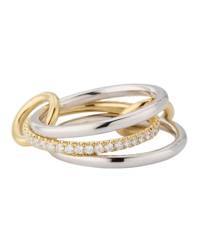 Sonny Two-Tone Ring with Diamonds