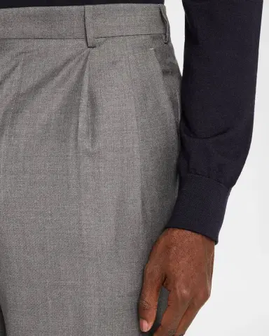 ZANELLA Men's Bennett Wool Straight-Fit Pleated Trousers | Thumbnail 5 ZANELLA Men's Bennett Wool Straight-Fit Pleated Trousers | Thumbnail 5