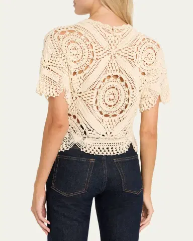 Ulla Johnson Maddalena Handmade Crochet Top | Thumbnail 3 Ulla Johnson Maddalena Handmade Crochet Top | Thumbnail 3