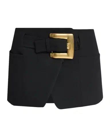 Balmain Belted Grain De Poudre Micro Wrap Skirt | Thumbnail 1 Balmain Belted Grain De Poudre Micro Wrap Skirt | Thumbnail 1