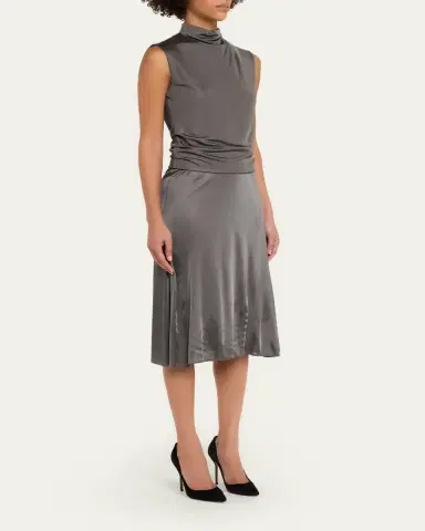 Giorgio Armani Stretch Viscose Double-Jersey Dress | Thumbnail 4 Giorgio Armani Stretch Viscose Double-Jersey Dress | Thumbnail 4