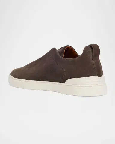 ZEGNA Men's Triple Stitch Suede Sneakers | Thumbnail 3 ZEGNA Men's Triple Stitch Suede Sneakers | Thumbnail 3