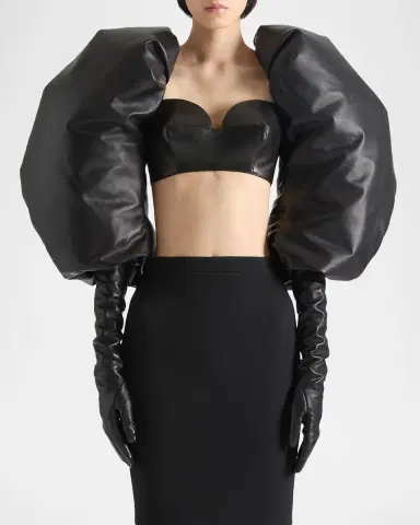 Givenchy Leather Cone Bra Top | Thumbnail 2