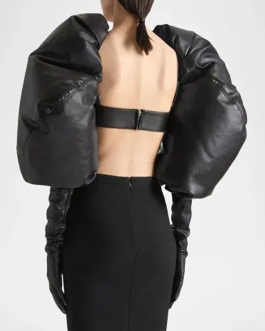 Givenchy Leather Cone Bra Top | Thumbnail 3