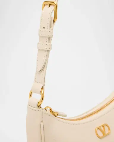 Valentino Garavani Mini VLogo Leather Hobo Bag | Thumbnail 3 Valentino Garavani Mini VLogo Leather Hobo Bag | Thumbnail 3