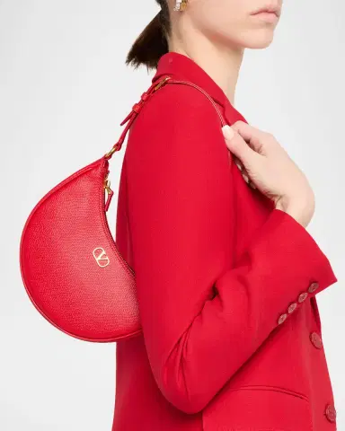 Valentino Garavani Mini VLogo Leather Hobo Bag | Thumbnail 5 Valentino Garavani Mini VLogo Leather Hobo Bag | Thumbnail 5