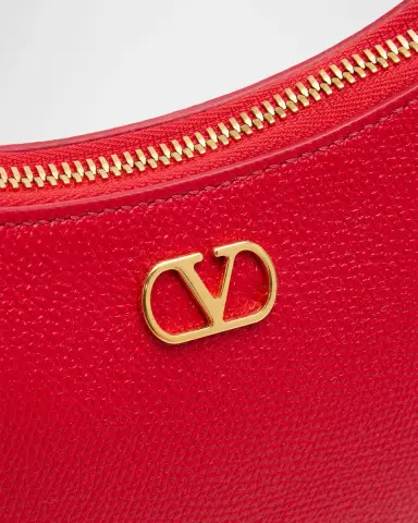 Valentino Garavani Mini VLogo Leather Hobo Bag | Thumbnail 9 Valentino Garavani Mini VLogo Leather Hobo Bag | Thumbnail 9