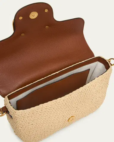 Valentino Garavani Viscose Raffia & Leather Top-Handle Bag | Thumbnail 4 Valentino Garavani Viscose Raffia & Leather Top-Handle Bag | Thumbnail 4