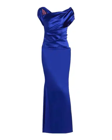 Talbot Runhof Asymmetric Draped Satin Gown | Thumbnail 1 Talbot Runhof Asymmetric Draped Satin Gown | Thumbnail 1