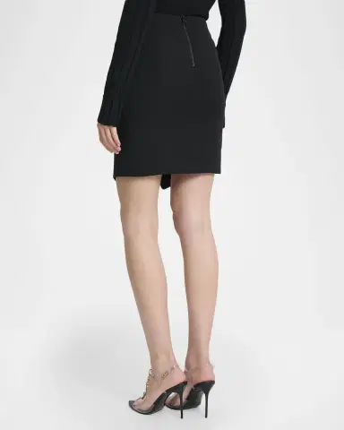 Balmain Belted Grain De Poudre Mini Wrap Skirt | Thumbnail 3 Balmain Belted Grain De Poudre Mini Wrap Skirt | Thumbnail 3