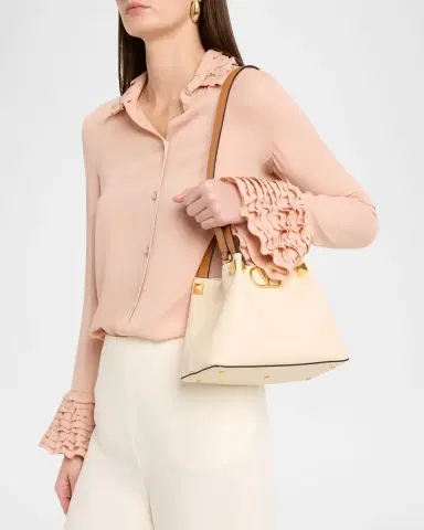 Valentino Garavani Small VLogo Rockstud Leather Top-Handle Bag | Thumbnail 2 Valentino Garavani Small VLogo Rockstud Leather Top-Handle Bag | Thumbnail 2