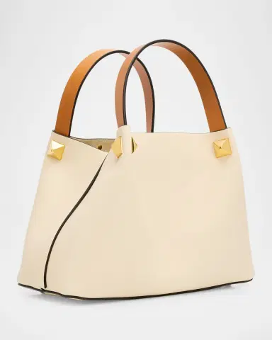 Valentino Garavani Small VLogo Rockstud Leather Top-Handle Bag | Thumbnail 3 Valentino Garavani Small VLogo Rockstud Leather Top-Handle Bag | Thumbnail 3
