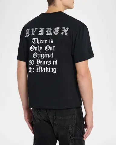 AVIREX Men's Goth 50th Cotton Jersey T-Shirt | Thumbnail 3 AVIREX Men's Goth 50th Cotton Jersey T-Shirt | Thumbnail 3