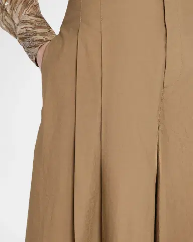 Brunello Cucinelli Techno Cotton Poplin Maxi Wide-Leg Trousers | Thumbnail 5 Brunello Cucinelli Techno Cotton Poplin Maxi Wide-Leg Trousers | Thumbnail 5