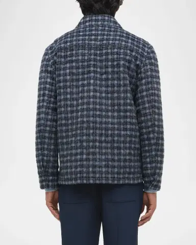 SIMKHAI Men 's Caleb Plaid Shirt Jacket | Thumbnail 2 SIMKHAI Men 's Caleb Plaid Shirt Jacket | Thumbnail 2